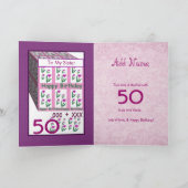 SISTER Happy 50. Geburtstag Karte (Innenseite)