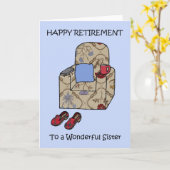 Sister Happy Retirement Fun Sessel. Karte (Gelbe Blume)