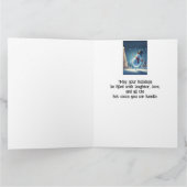 Sister Happy Snowman Hot Chocolate Weihnachten Karte (Innenseite)