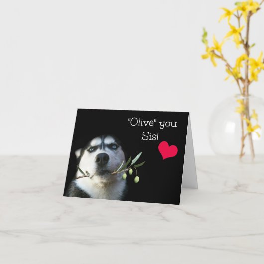 Sister Happy Valentine' Day Card Karte (Gelbe Blume)