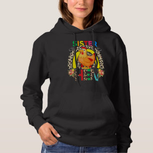 Sister Hen Niedlich Blume Hen Leopard Rainbow Moth Hoodie