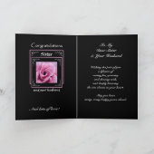 SISTER Hochzeit Herzlichen Glückwunsch - Rosa Rose Karte (Innenseite)