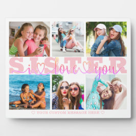 SISTER I Liebe Sie 6 FotoCollage Rosa 8 x 10 Fotoplatte