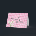 sister-in-law  birthday daisy on pink gingham karte<br><div class="desc">Birthday for sister-in-law on pink and white faded gingham background with white daisies.</div>