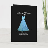 SISTER-in-LAW-Bridesmaid TURQUOISE BLAUE-Kleid Einladung (Rückseite)