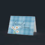 sister-in-law daisy on aqua plaid birthday karte<br><div class="desc">Birthday for sister-in-law on soft aqua blue plaid background with white daisies.</div>