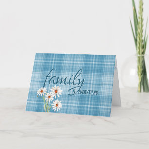 sister-in-law daisy on aqua plaid birthday karte
