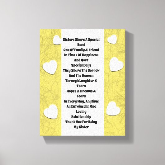 Sister Inspirational Canvas Print Leinwanddruck (Vorderseite)