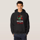 Sister Is My Valentine rex Saurus Happy Valentines Hoodie (Vorne ganz)