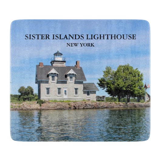 Sister Islands Lighthouse, New York Cutting Board Schneidebrett (Vorderseite)