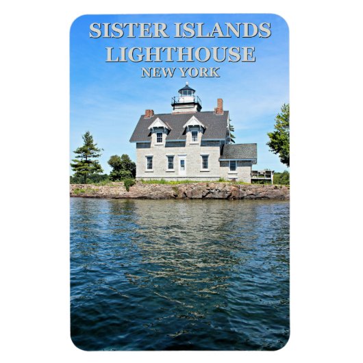 Sister Islands Lighthouse, New York Flexi Magnet (Vertikal)