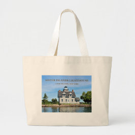 Sister Islands Lighthouse, New York Jumbo Tote Bag Stoffbeutel