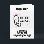 SISTER IST EINE KÖNIGIN AM 40. GEBURTSTAG* KARTE<br><div class="desc">EIN NEUER UND EINZIGARTIGER WEG ZU EINEM GLÜCKLICHEN GEBURTSTAG AN EINEM "40 JÄHRIGEN SCHWESTER" ZU SAGEN UND DANKE,  DASS ER VON EINER MEINER ACHT GESCHÄFTE GESCHAFFEN HAT. *SIE KÖNNEN DAS ALTER UND DIE VERSE AUF ALLEN MEINEN KARTEN ÄNDERN*</div>