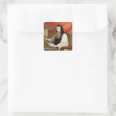 Sister Juana Ines de la Cruz Quadratischer Aufkleber (Tasche)