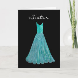 SISTER - Junior Bridesmaid BLAUE TURQUOISE Kleid Einladung