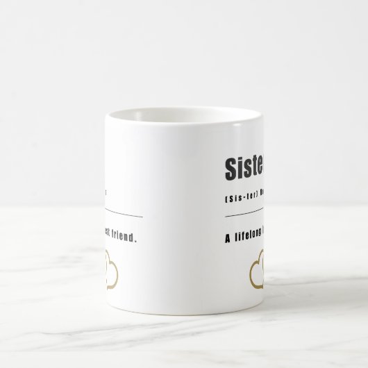 Sister - Lebenslanges bester Freund Kaffeetasse (Mittel)
