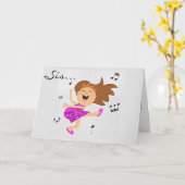 "SISTER" MACHT DEN GLÜCKLICHEN TANZ FÜR IHREN GEBU KARTE (Gelbe Blume)