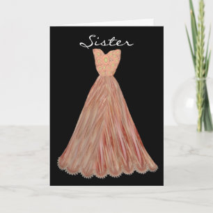 SISTER - Maid of Honor AUTUMN ORANGE Dress Einladung
