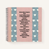 Sister Marshmallow Herz Notizblock (Vorderseite)