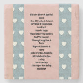 Sister Marshmallow Herz Steinuntersetzer (Vorderseite)