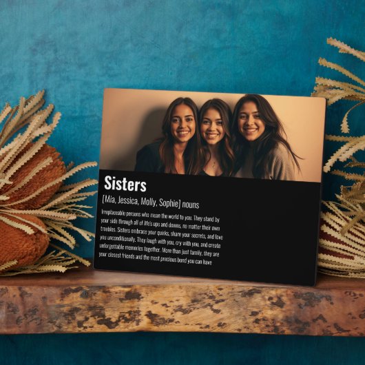 Sister Memorial Definition Custom Acrylic Keepake Fotoplatte (Seite)