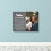 Sister Memorial Definition Custom Acrylic Keepake Leinwanddruck (Insitu (Holzboden))
