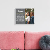 Sister Memorial Definition Custom Acrylic Keepake Leinwanddruck (Insitu (Wohnzimmer))