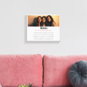 Sister Memorial Definition Custom Acrylic Keepake Leinwanddruck (Insitu (Wohnzimmer))