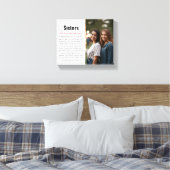 Sister Memorial Definition Custom Acrylic Keepake Leinwanddruck (Insitu (Schlafzimmer))