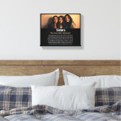 Sister Memorial Definition Custom Acrylic Keepake Leinwanddruck (Insitu (Schlafzimmer))