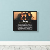 Sister Memorial Definition Custom Acrylic Keepake Leinwanddruck (Insitu (Holzboden))