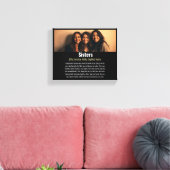 Sister Memorial Definition Custom Acrylic Keepake Leinwanddruck (Insitu (Wohnzimmer))