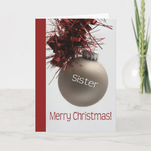 Sister Merry Christmas card Feiertagskarte