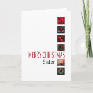 Sister Merry Christmas card Feiertagskarte