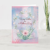 Sister Mother's Day Watercolor Cactus Card Karte (Vorderseite)