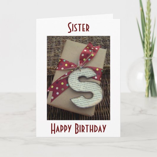 SISTER-MY GIFT ON YOUR BIRTHDAY IS OUR LOVE KARTE (Vorderseite)