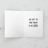 SISTER-MY GIFT ON YOUR BIRTHDAY IS OUR LOVE KARTE (Innenseite)