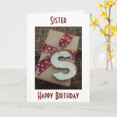SISTER-MY GIFT ON YOUR BIRTHDAY IS OUR LOVE KARTE (Gelbe Blume)