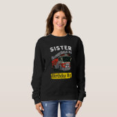 Sister Of The Birthday Boy Fireman Firefighter Bda Sweatshirt (Vorne ganz)