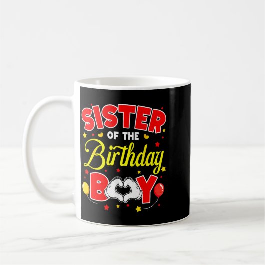Sister Of The Birthday Boy Matching Family Party B Kaffeetasse (Links)