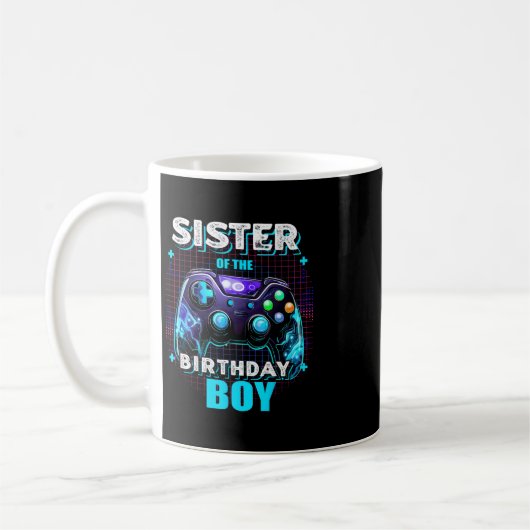 Sister Of The Birthday Boy Matching Video Game Bir Kaffeetasse (Links)