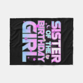 Sister Of The Birthday Girl Kp Family Matching Par Fleecedecke (Vorderseite (Horizontal))
