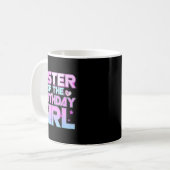 Sister Of The Birthday Girl Kp Family Matching Par Kaffeetasse (Vorderseite Links)