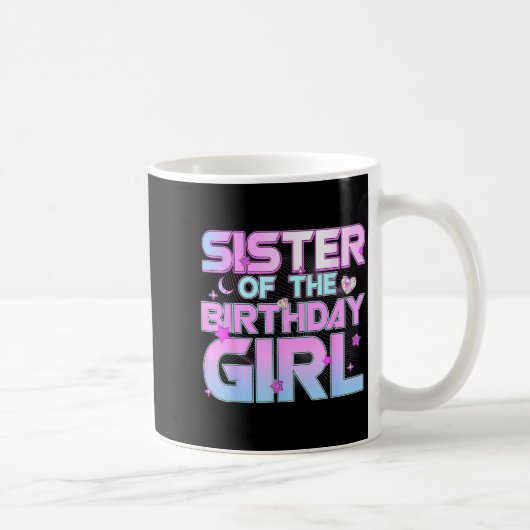 Sister Of The Birthday Girl Kp Family Matching Par Kaffeetasse (Rechts)