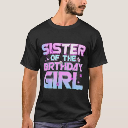 Sister Of The Birthday Girl Kp Family Matching Par T-Shirt (Vorderseite)