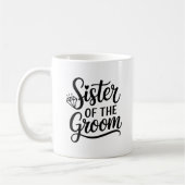 Sister of the Groom Bachelor Wedding Gift Diamond Kaffeetasse (Links)