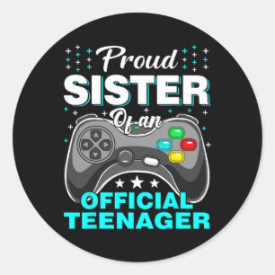 Sister Offiziell Teenager Video Game Top 13. Gebur Runder Aufkleber