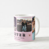 Sister Photo Collage – Different Ages, One Heart Kaffeetasse (VorderseiteRechts)