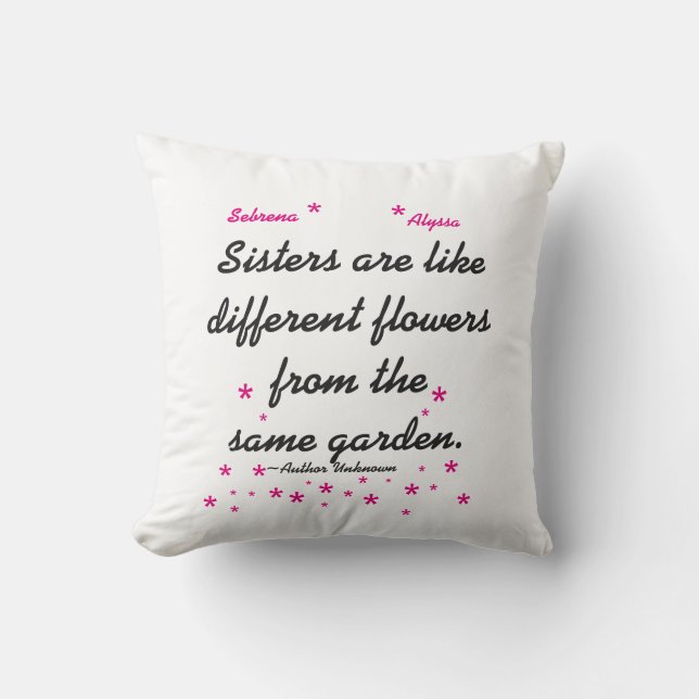 Sister Pillow Kissen (Vorderseite)