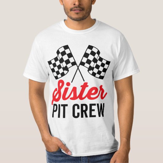 Sister Pit Crew for Racing Party Costume  T-Shirt (Vorderseite)